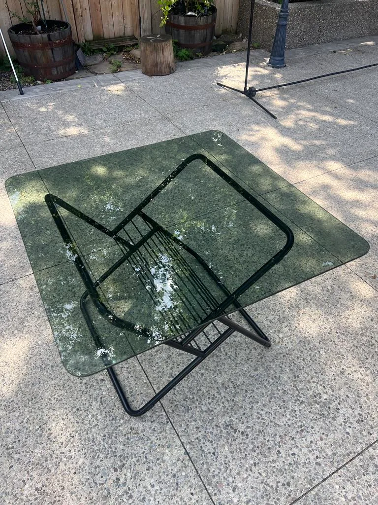 Glass Top  Table - Black Frame image indicator(4)