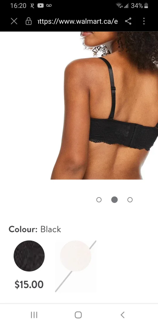 NEW George Black Lace Bra - Size 36A image indicator(3)