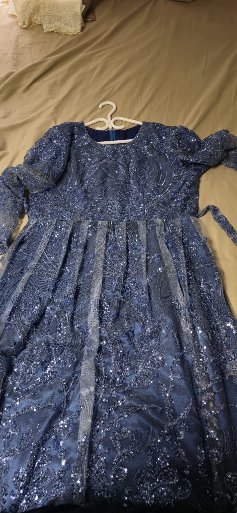 Blue Sequin Embellished Dress - photo 2