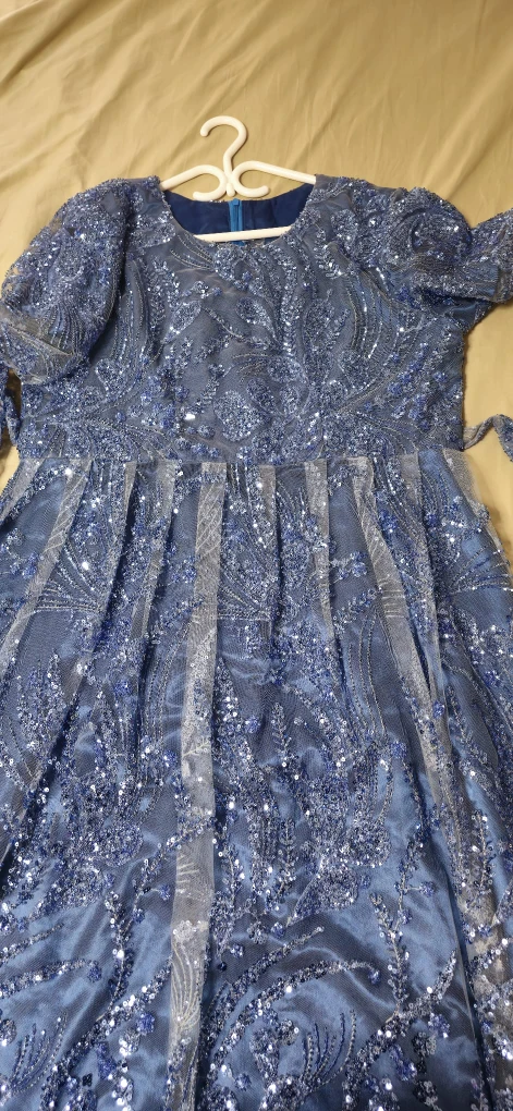 Blue Sequin Embellished Dress - photo 4