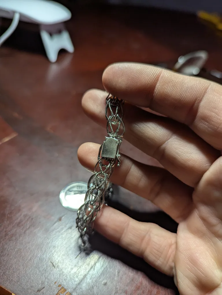 8" silver bracelet with a Capricorn aluminium charm thumbnail