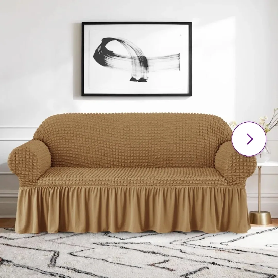 Textured full size couch cover thumbnail