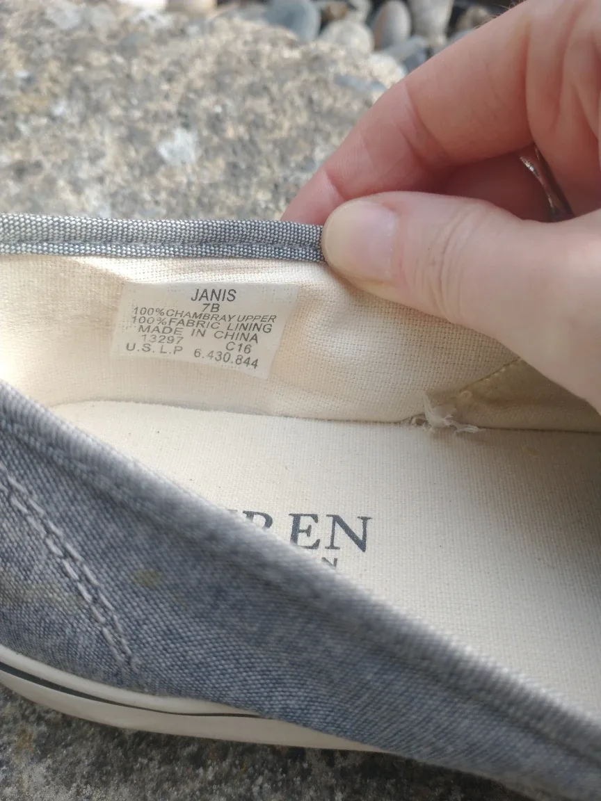 Lauren Ralph Lauren Grey Slip On Shoes Size 7 image indicator(4)