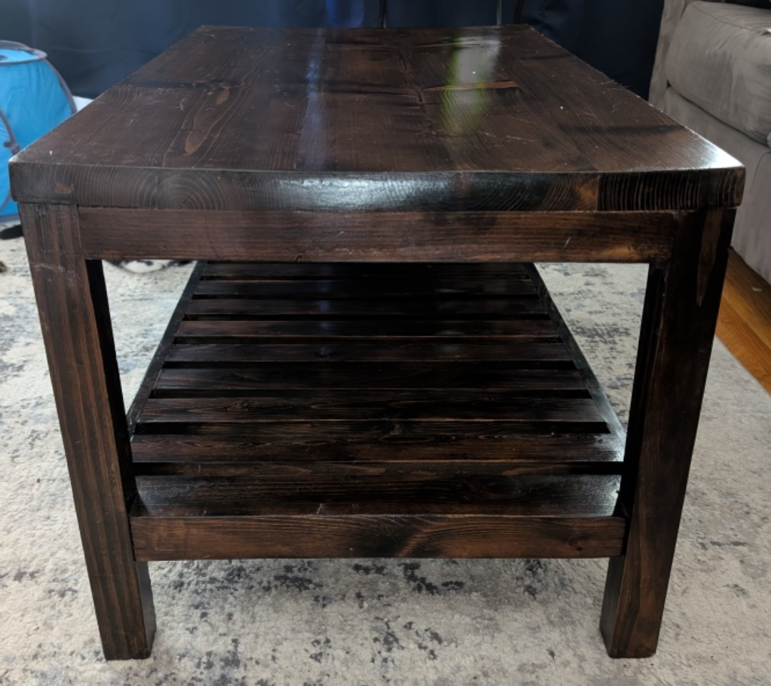 free - Dark Brown Wooden Coffee Table - photo 2