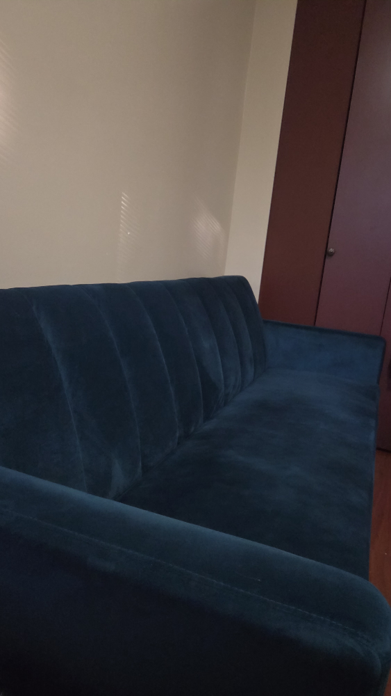Teal velvet Sofa bed futon - photo 4