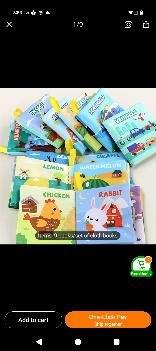 Set of 9 Baby Cloth Books - photo 3