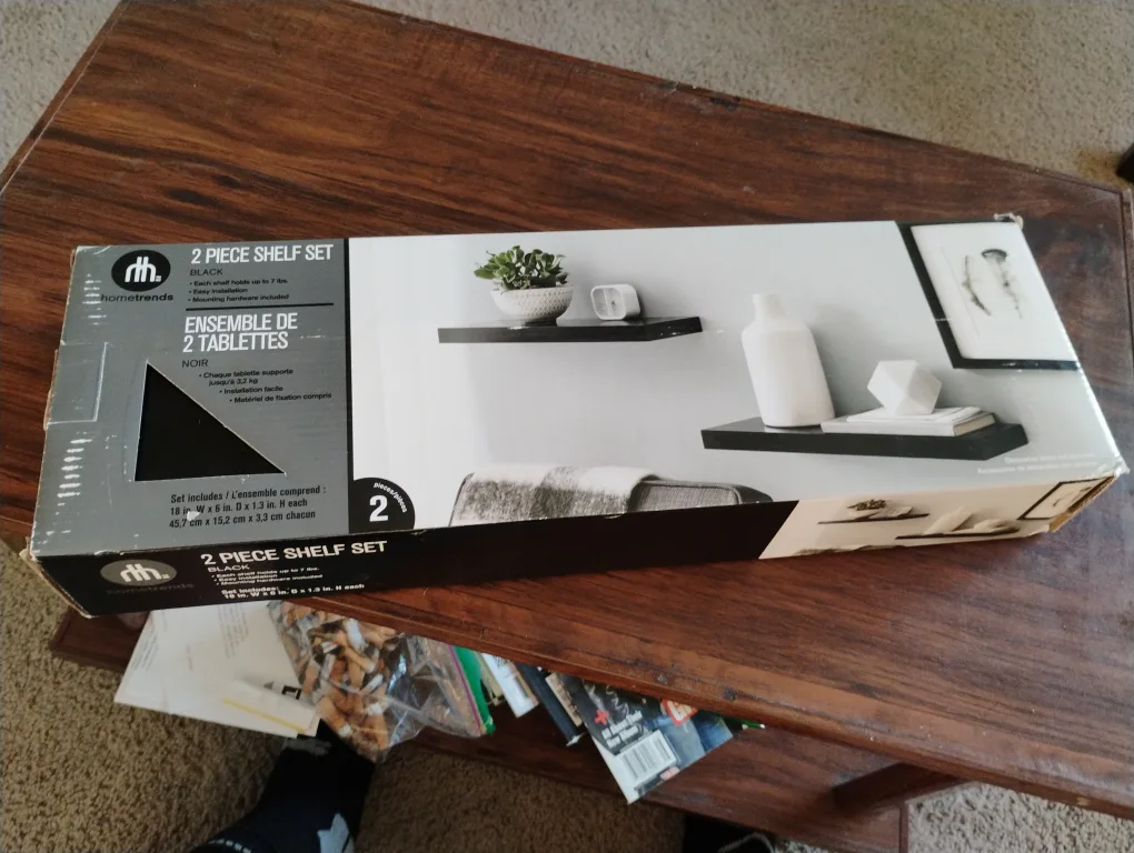 2 Piece Black Shelf Set image indicator(2)