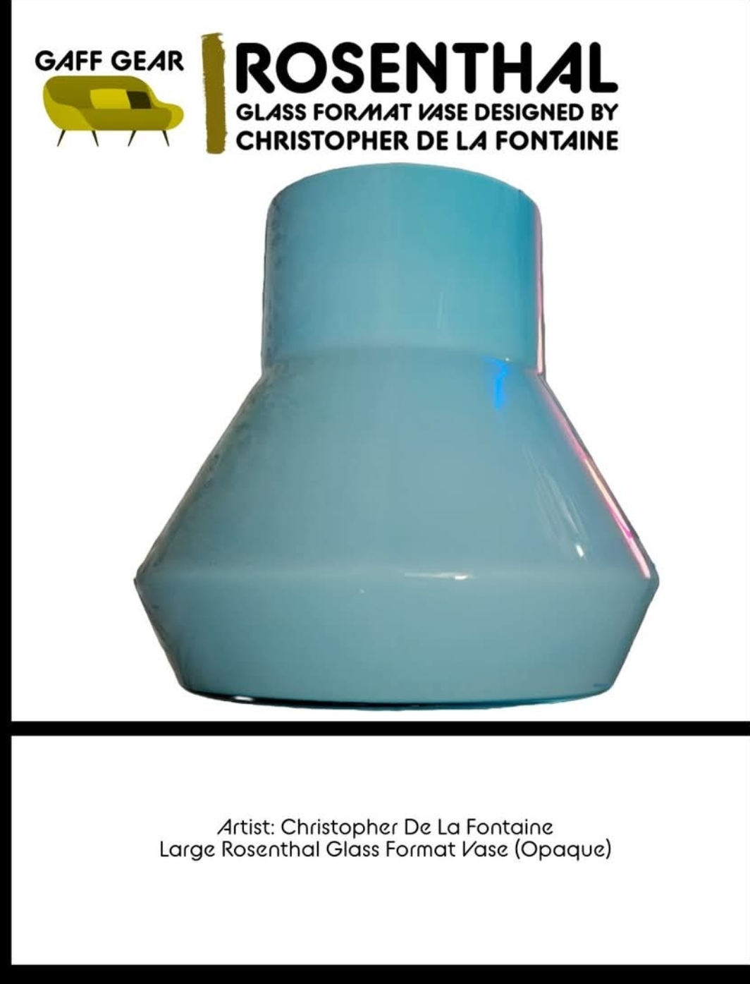 Rosenthal Christopher De La Fontaine Glass Format Vase