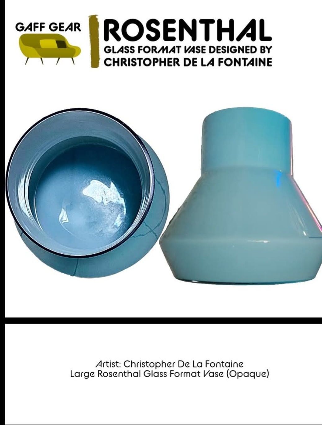 Rosenthal Christopher De La Fontaine Glass Format Vase - photo 2