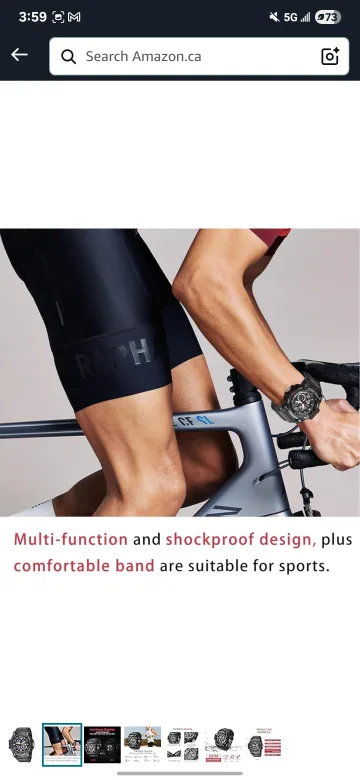 SMAEL Men's Sports Watch - Black image indicator(2)