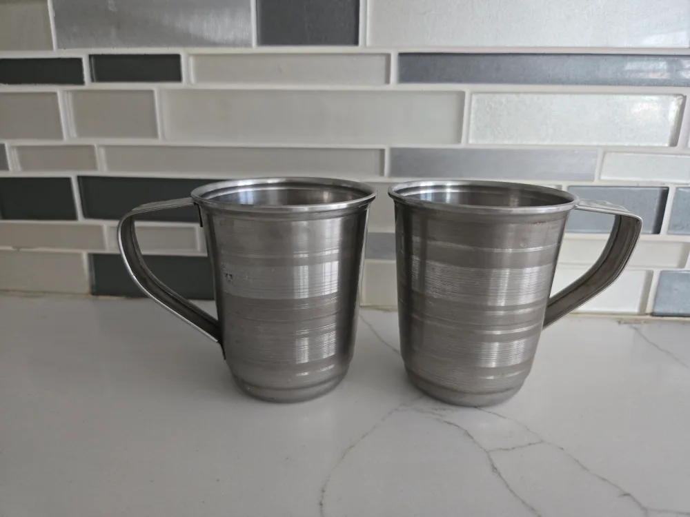 Set of Two Stainless Steel Mugs thumbnail
