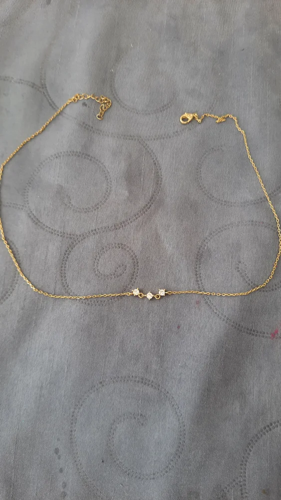 Delicate GP necklace with crystals thumbnail
