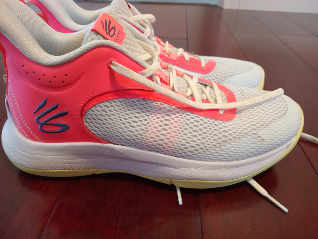 Bright Pink and White Athletic Sneakers - photo 2
