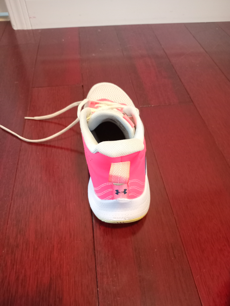 Bright Pink and White Athletic Sneakers - photo 4