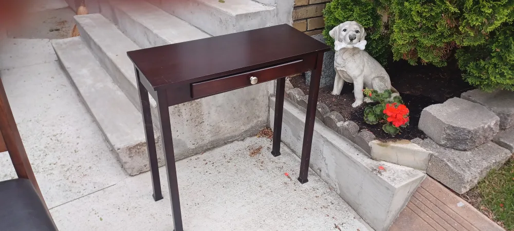 Dark Wood Entryway Table thumbnail