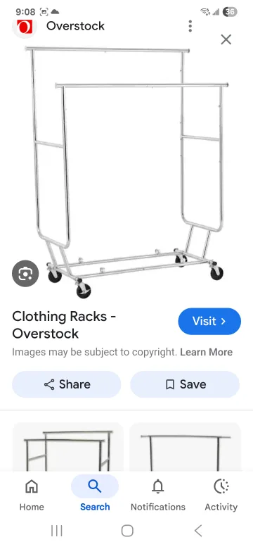Renwick Adjustable Double Rail Commercial Clothing Rack thumbnail