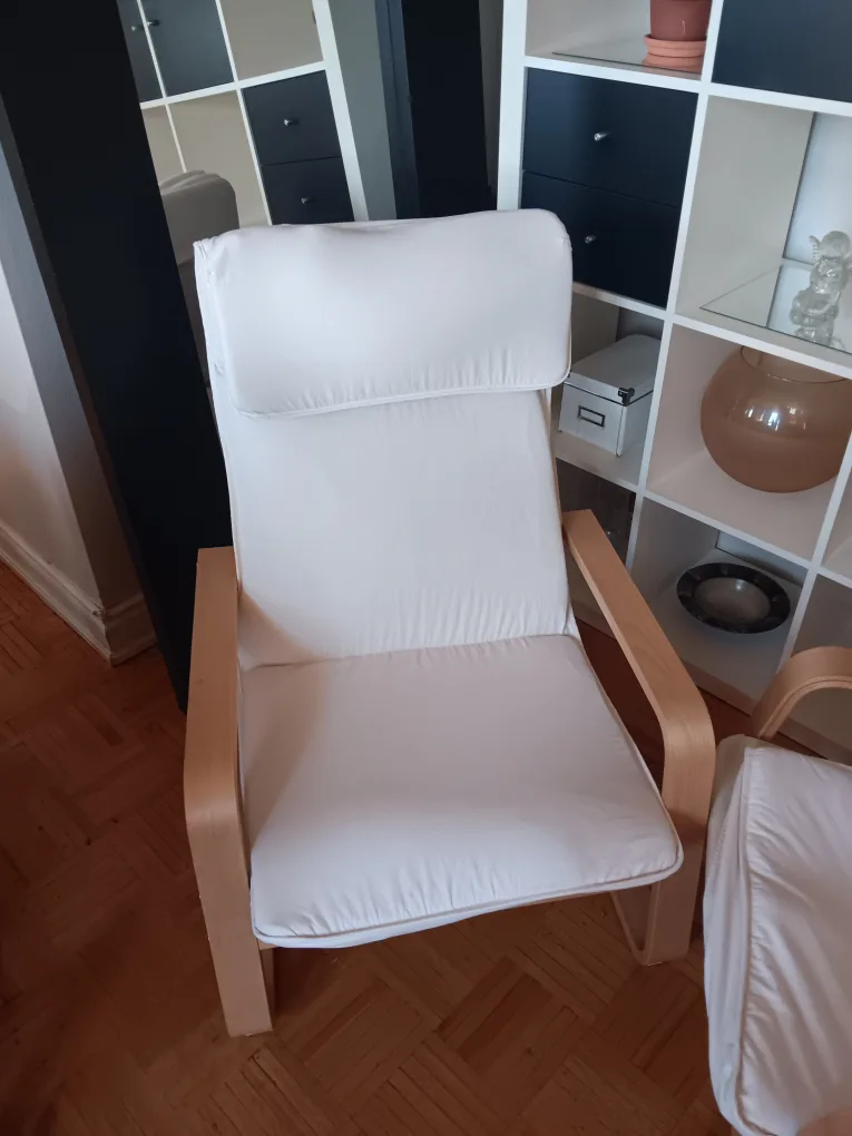 2 IKEA Poang Chair - White image indicator(2)