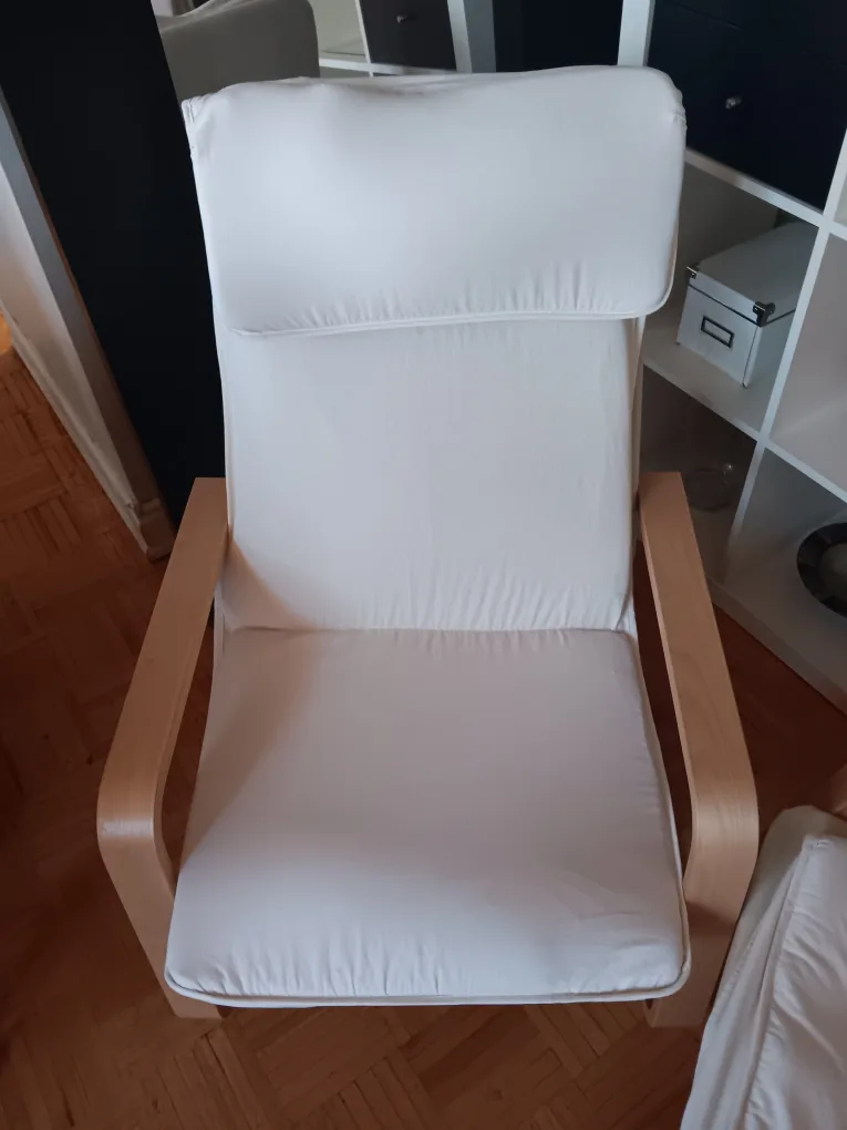 2 IKEA Poang Chair - White image indicator(4)