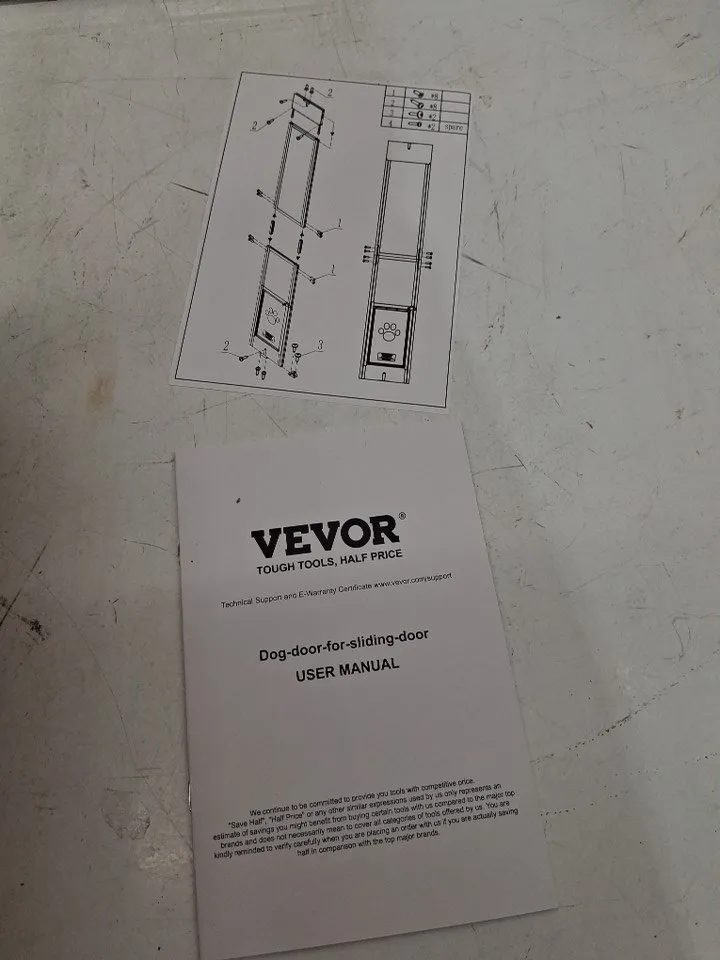 VEVOR Dog Door for Sliding Glass Door - 75 7/8" to 80 11/16" - W image indicator(8)