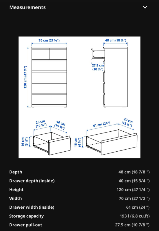 IKEA Chest with 6 drawer - photo 2