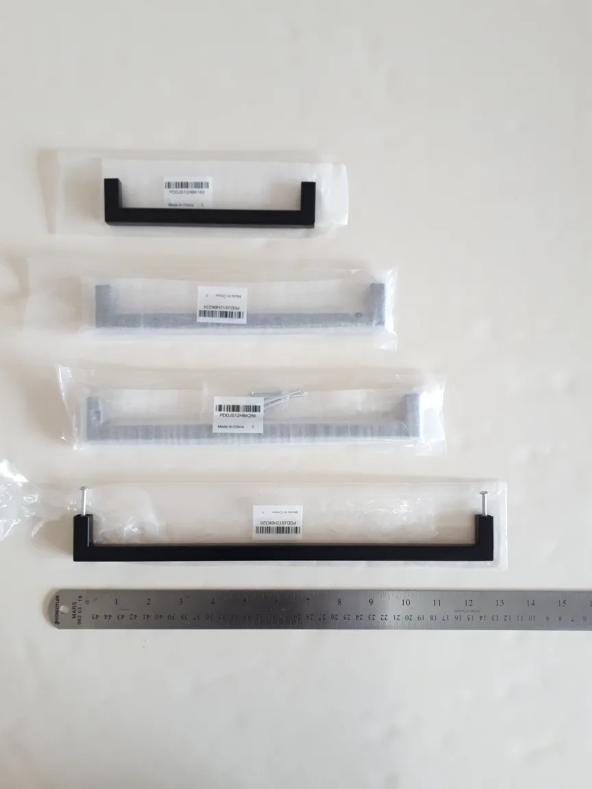 33 Black metal drawer pulls / cabinet handles NEW: 4 sizes image indicator(8)