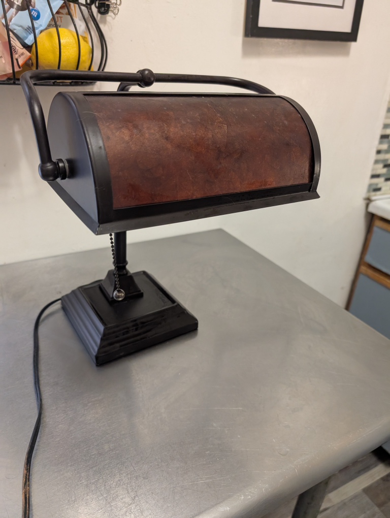 Banker's Desk Lamp - Brown & Black - photo 2
