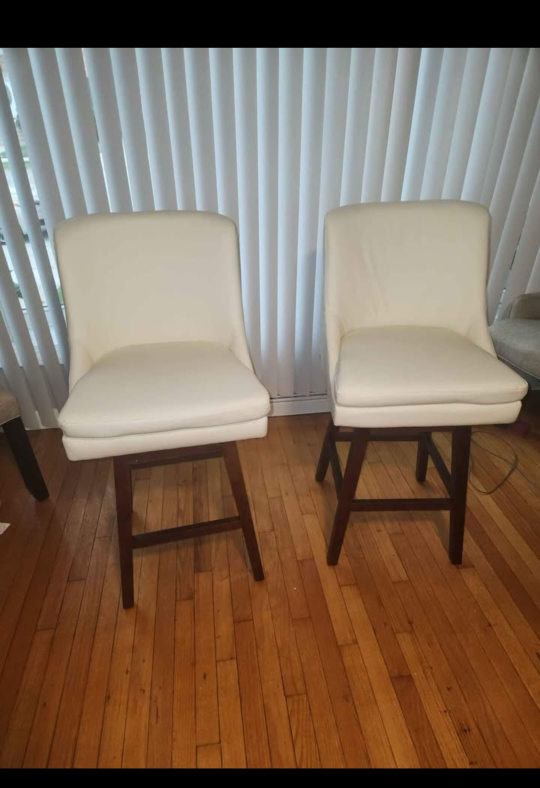 (2) Mjone 360° Swivel Barstools - photo 4