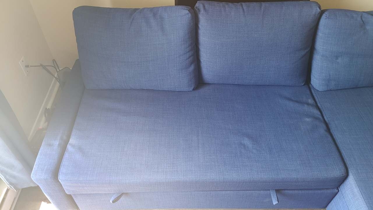 Dark Blue IKEA FRIHETEN sofa bed with storage - photo 5