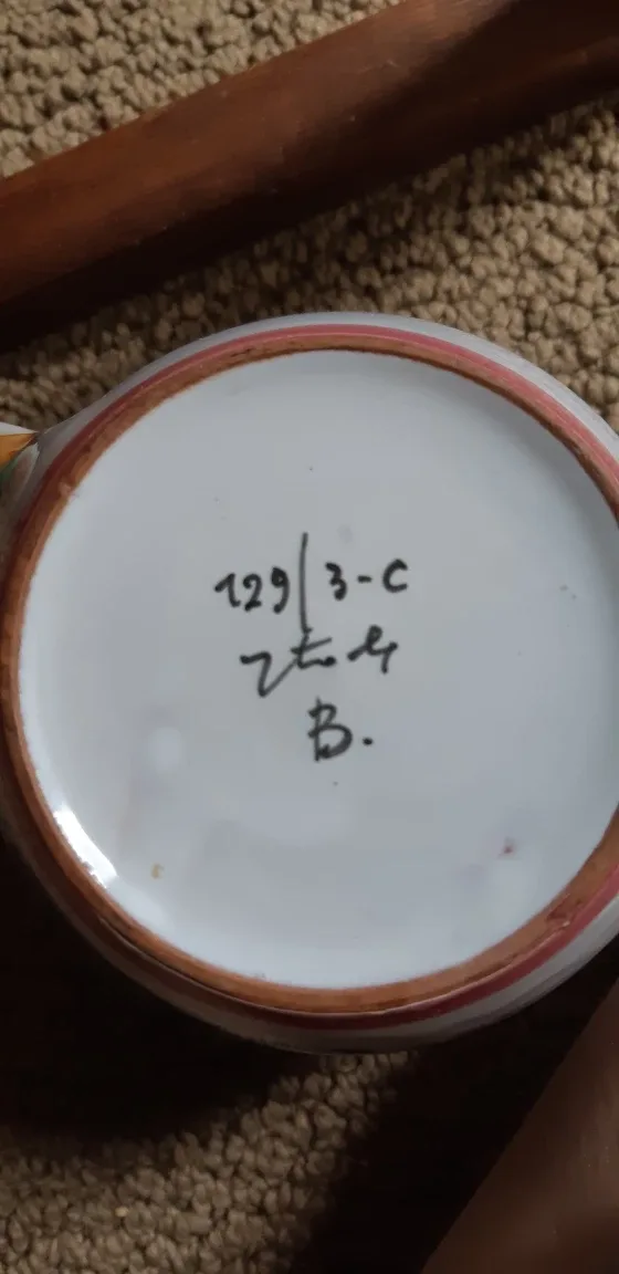 2 Vintage Hand-Painted Ceramic Mugs image indicator(5)