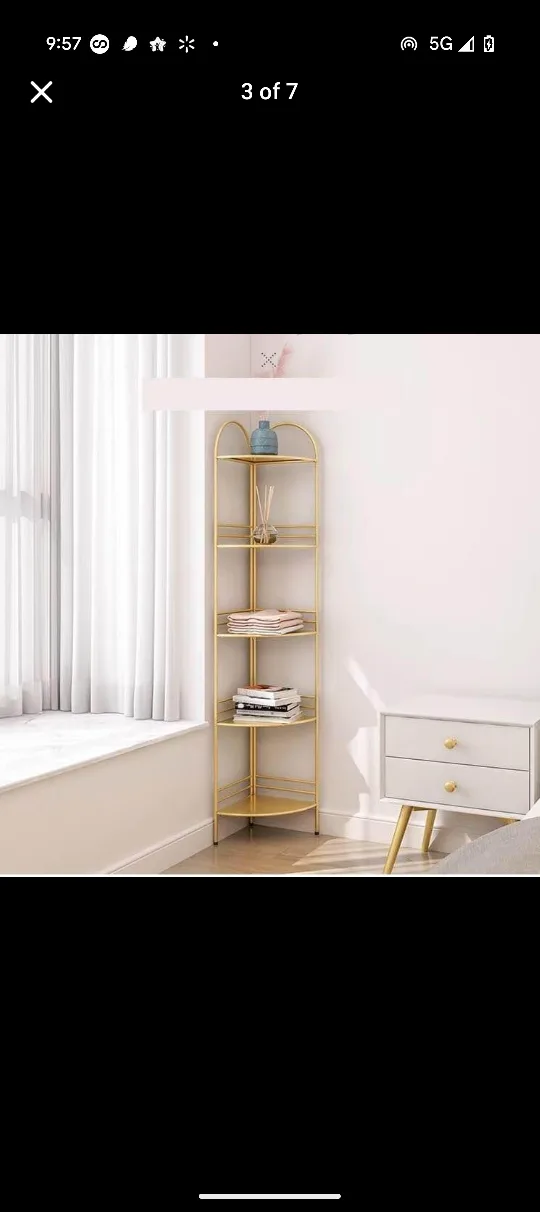 Brand new Gold 5-Tier Corner Shelf image indicator(2)
