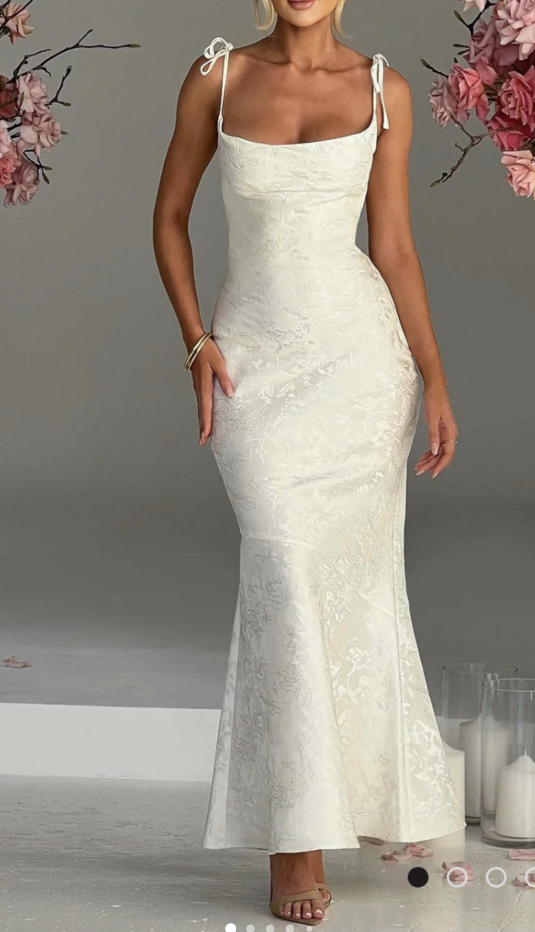 Babyboo WHITNEY MAXI DRESS - IVORY-Size M