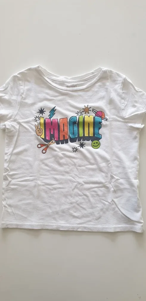 OLD NAVY White Imagine T-Shirt thumbnail