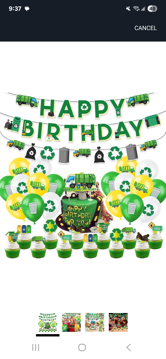 Recycling Birthday Party Decorations