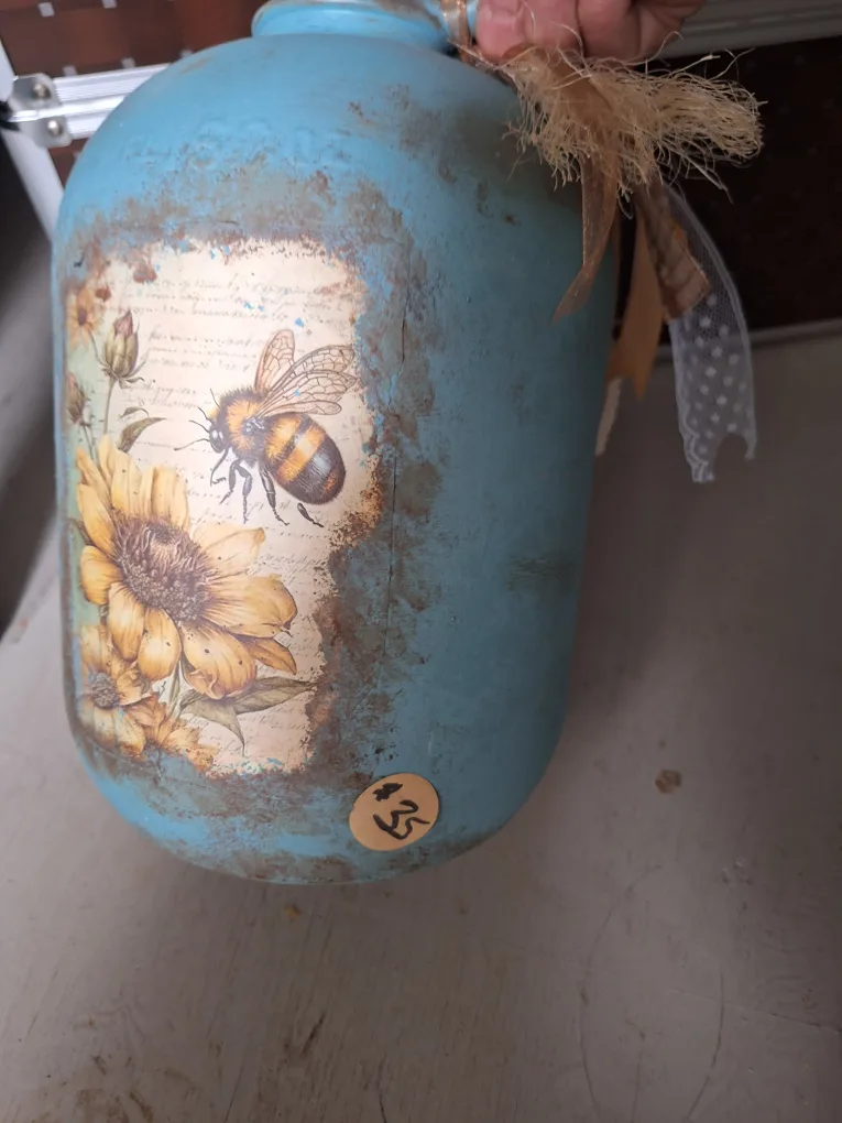 Distressed Painted Decorative Jug image indicator(6)