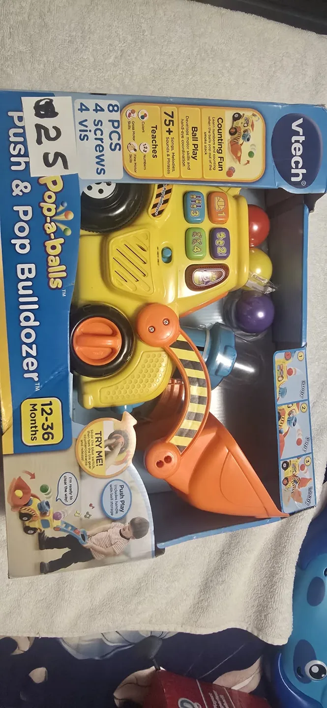 VTech Push & Pop Bulldozer Toy thumbnail