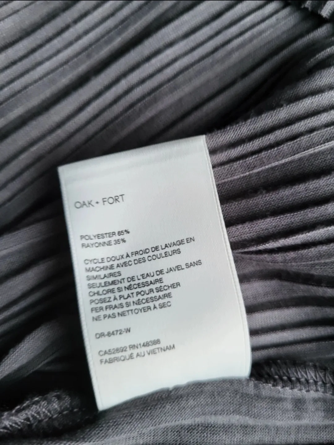 ❣️ Oak + Fort Pleated Midi Dress Dark Gray XS / Small image indicator(6)