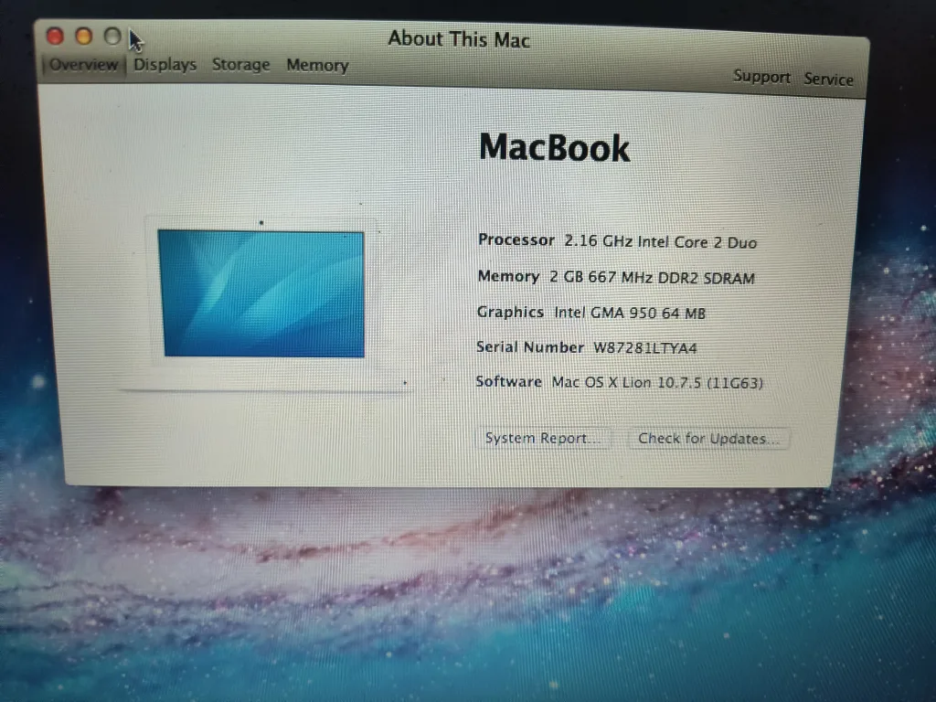 Black 2007 MacBook, OS X Lion image indicator(4)