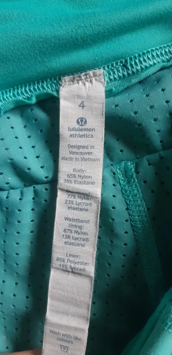 Lululemon Speed Short Mesh - Bali Breeze, Size 4 image indicator(2)