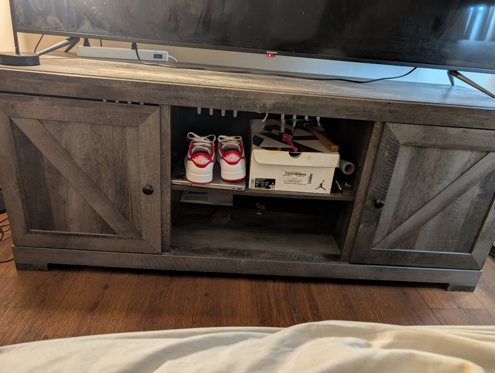 Rustic Gray TV Console