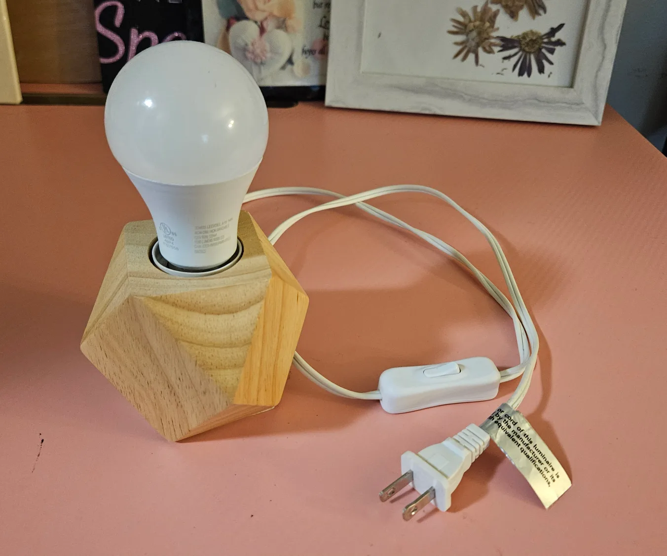 Wood Accent Lamp with Bulb thumbnail