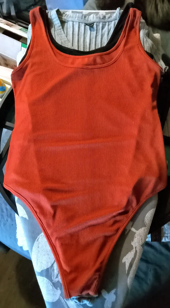 Shein Bodysuits - XL&L - Grey, Black and Orange image indicator(4)