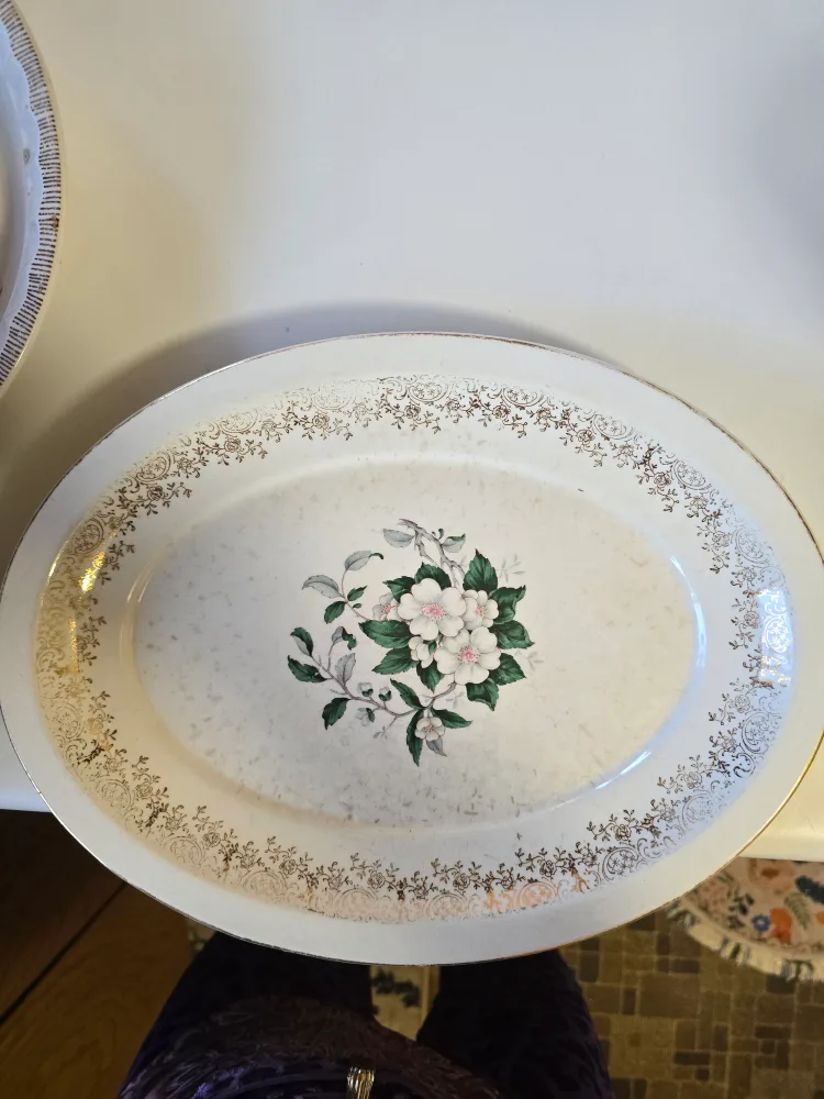 Vintage Georgia China Dogwood Platter thumbnail