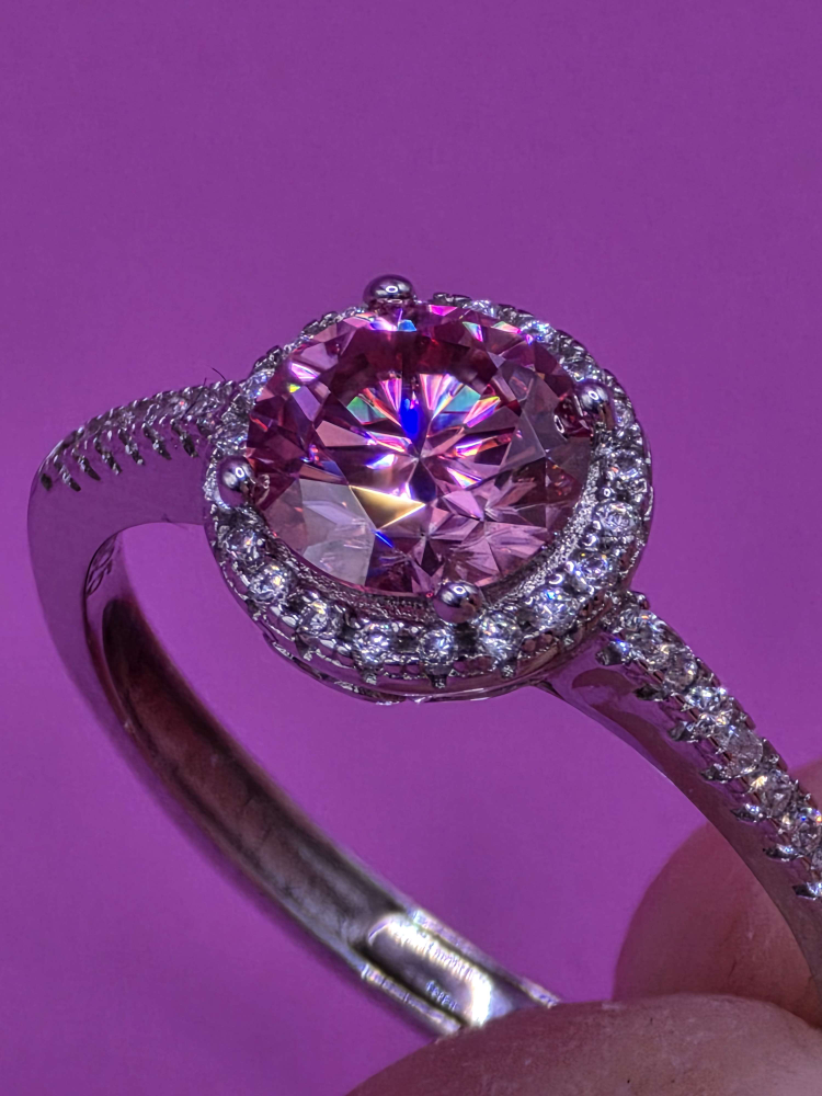 Pink Gemstone Love Ring
