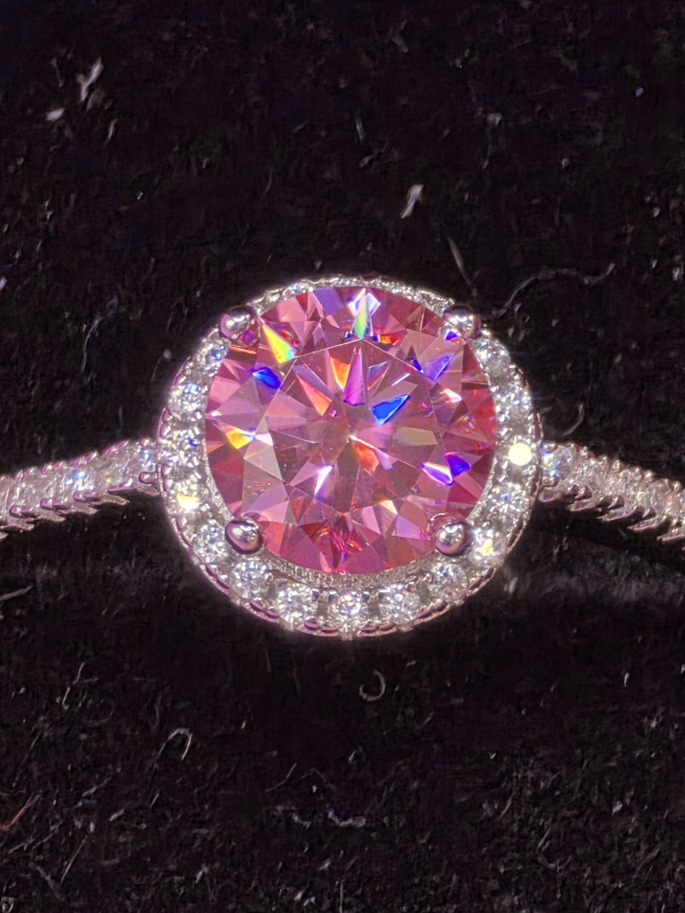 Pink Gemstone Love Ring - photo 2