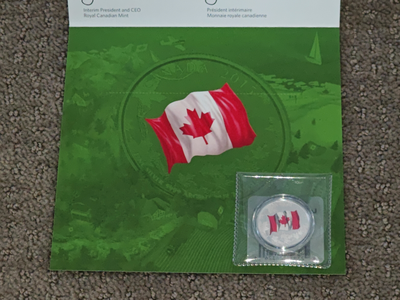 Canada 2015 RCM $25 Fine Silver Coin - 50th Anniv Canadian Flag - photo 4