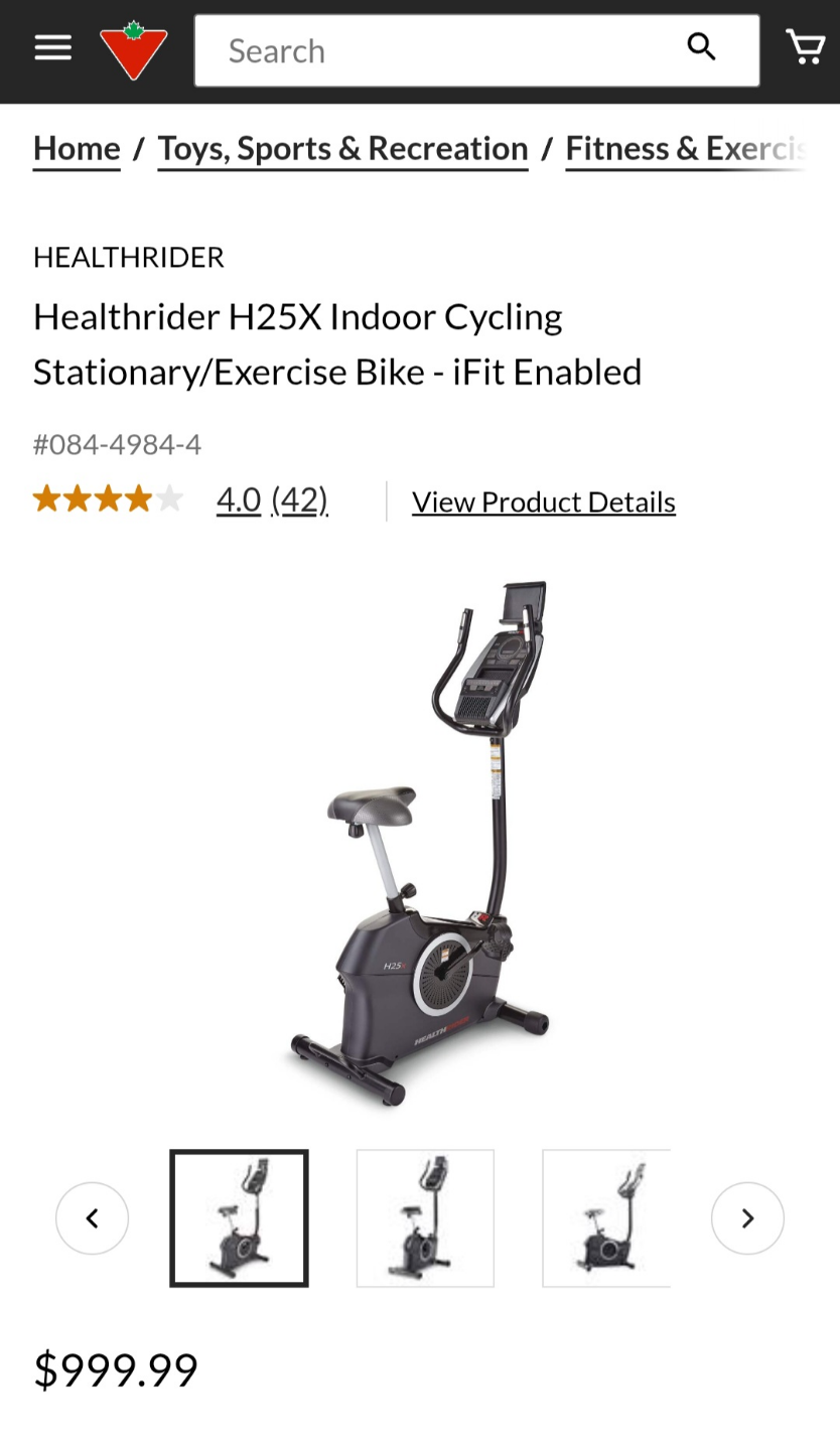 Healthrider H25X Exercise Bike