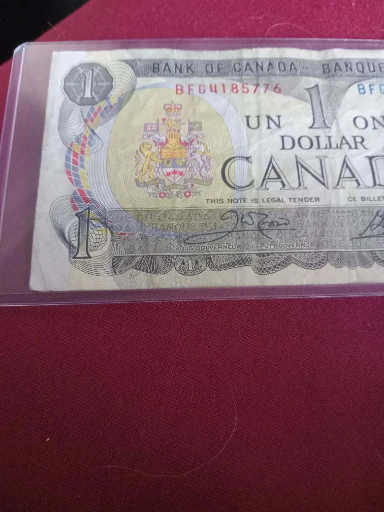 Vintage Bank of Canada One Dollar Bill image indicator(8)