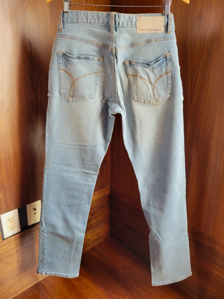 Men's Calvin Klein Light Blue Stone Wash Jeans - 31"x32" image indicator(4)