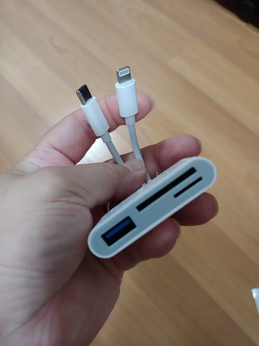 Card Reader iphone lightning USB C, TF MicroSD USB image indicator(2)