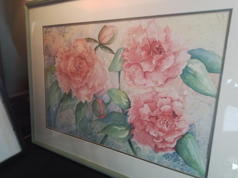 Floral Watercolor Painting Artist Signed Helena 2000 - photo 2